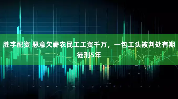 胜宇配资 恶意欠薪农民工工资千万，一包工头被判处有期徒刑5年