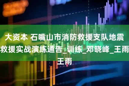 大资本 石嘴山市消防救援支队地震救援实战演练通告_训练_邓晓峰_王雨