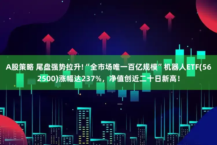 A股策略 尾盘强势拉升!“全市场唯一百亿规模”机器人ETF(562500)涨幅达237%，净值创近二十日新高！